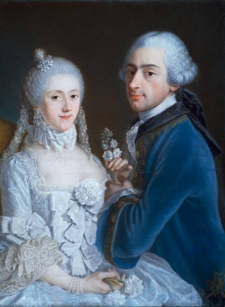 Unknown Artist, French - Portrait Of A Married Couple, Late 18th Century